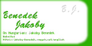 benedek jakoby business card